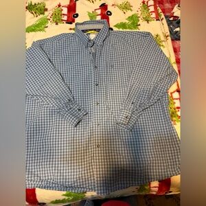 Wrangler George Strait Men's Blue Plaid Button Down western Shirt